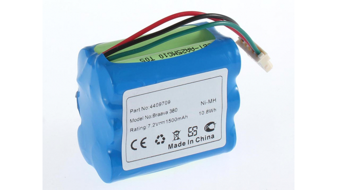 Аккумуляторная батарея GPRHC202N026 для пылесосов iRobot. Артикул iB-T924.Емкость (mAh): 1500. Напряжение (V): 7,2
