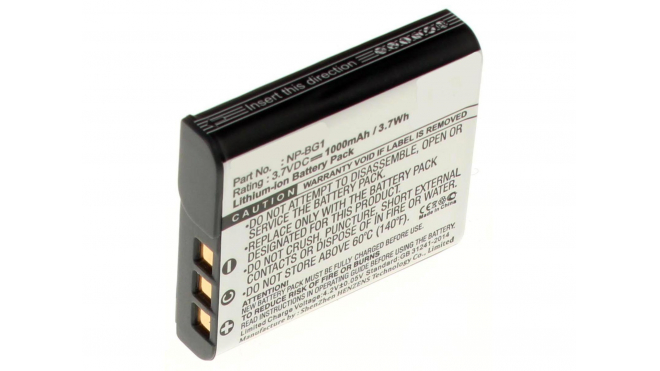 Аккумуляторные батареи для фотоаппаратов и видеокамер Sony Cyber-shot DSC-W220Емкость (mAh): 1000. Напряжение (V): 3,7