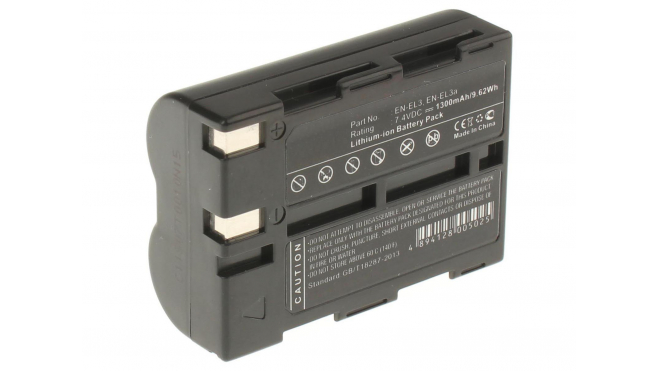 Аккумуляторная батарея EN-EL3 для фотоаппаратов и видеокамер Nikon. Артикул iB-F188.Емкость (mAh): 1300. Напряжение (V): 7,4