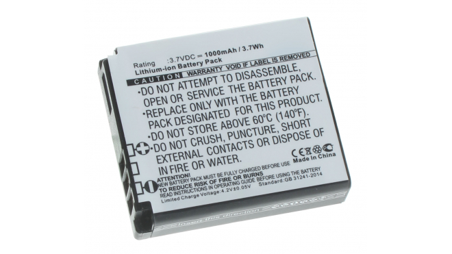 Аккумуляторные батареи для фотоаппаратов и видеокамер Pentax MX-1Емкость (mAh): 1000. Напряжение (V): 3,7