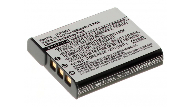 Аккумуляторные батареи для фотоаппаратов и видеокамер Sony Cyber-shot DSC-W120/BЕмкость (mAh): 1000. Напряжение (V): 3,7