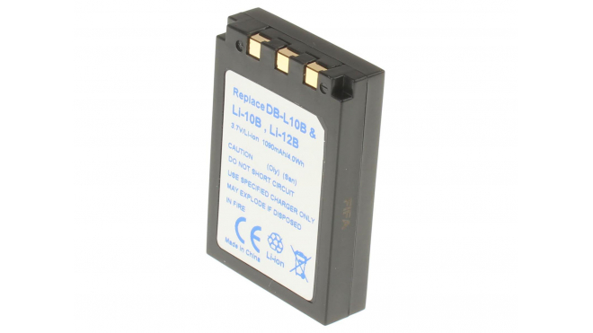 Аккумуляторная батарея DB-L10A для фотоаппаратов и видеокамер Sanyo. Артикул iB-F203.Емкость (mAh): 1090. Напряжение (V): 3,7