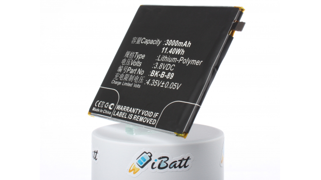 Аккумуляторная батарея iBatt iB-M1383 для телефонов, смартфонов BBKЕмкость (mAh): 3000. Напряжение (V): 3,8