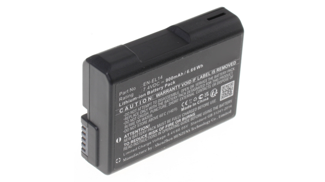 Аккумуляторные батареи для фотоаппаратов и видеокамер Nikon DSLR D3100Емкость (mAh): 900. Напряжение (V): 7,4