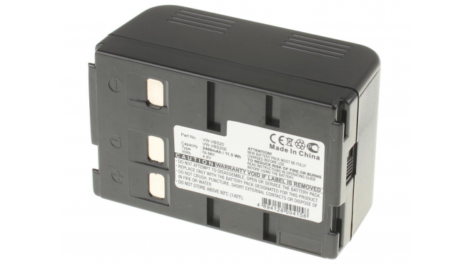 Аккумуляторные батареи для фотоаппаратов и видеокамер Panasonic NV-R10Емкость (mAh): 2400. Напряжение (V): 4,8