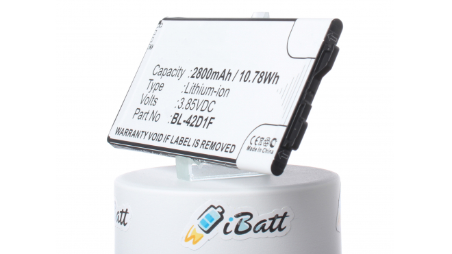 Аккумуляторная батарея iBatt iB-M2143 для телефонов, смартфонов LGЕмкость (mAh): 2800. Напряжение (V): 3,85