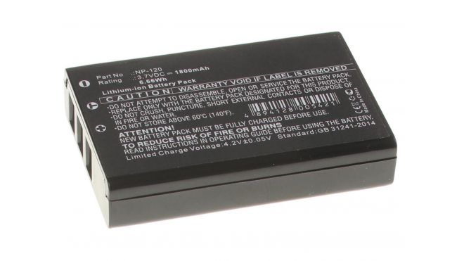 Аккумуляторная батарея DB-43 для фотоаппаратов и видеокамер FujiFilm. Артикул iB-F389.Емкость (mAh): 1800. Напряжение (V): 3,7