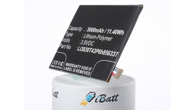 Аккумуляторная батарея iBatt iB-M1449 для телефонов, смартфонов ZTEЕмкость (mAh): 3000. Напряжение (V): 3,8