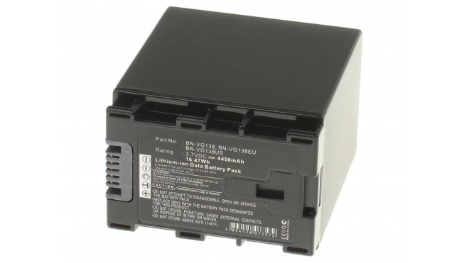 Аккумуляторная батарея BN-VG114UT для фотоаппаратов и видеокамер JVC. Артикул iB-F384.Емкость (mAh): 4450. Напряжение (V): 3,7