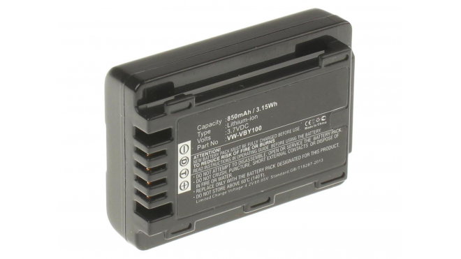 Аккумуляторные батареи для фотоаппаратов и видеокамер Panasonic HC-V110PЕмкость (mAh): 850. Напряжение (V): 3,7