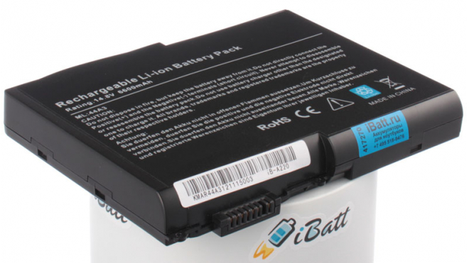 Аккумуляторная батарея для ноутбука Acer Aspire 1606. Артикул iB-A220.Емкость (mAh): 6600. Напряжение (V): 14,8