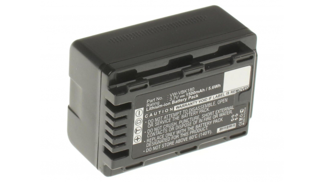Аккумуляторные батареи для фотоаппаратов и видеокамер Panasonic HC-V100Емкость (mAh): 1500. Напряжение (V): 3,7