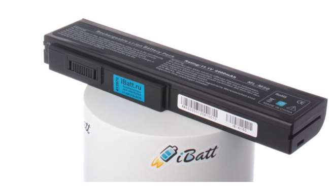 Аккумуляторная батарея для ноутбука Asus M60. Артикул iB-A160.Емкость (mAh): 4400. Напряжение (V): 11,1