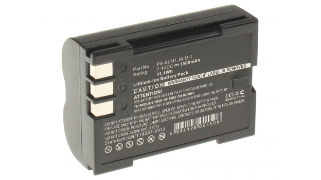 Аккумуляторные батареи для фотоаппаратов и видеокамер Olympus E-300 EvoltЕмкость (mAh): 1500. Напряжение (V): 7,4