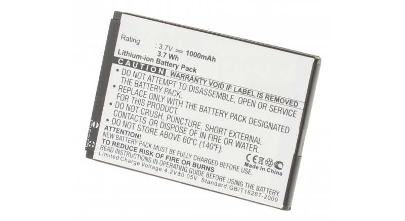 Аккумуляторная батарея AB1000AWML для телефонов, смартфонов Philips. Артикул iB-M388.Емкость (mAh): 1000. Напряжение (V): 3,7