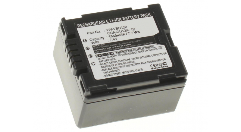 Аккумуляторная батарея DZ-BP07S для фотоаппаратов и видеокамер Panasonic. Артикул iB-F459.Емкость (mAh): 1050. Напряжение (V): 7,4