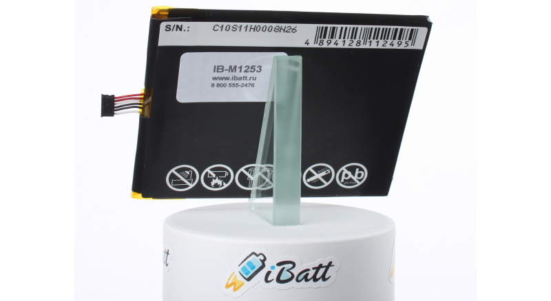 Аккумуляторная батарея iBatt iB-M1253 для телефонов, смартфонов TCLЕмкость (mAh): 2800. Напряжение (V): 3,8
