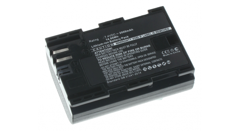 Аккумуляторная батарея LP-E6 для фотоаппаратов и видеокамер Canon. Артикул iB-F474.Емкость (mAh): 2000. Напряжение (V): 7,4