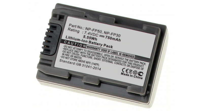 Аккумуляторные батареи для фотоаппаратов и видеокамер Sony DCR-DVD602Емкость (mAh): 750. Напряжение (V): 7,4