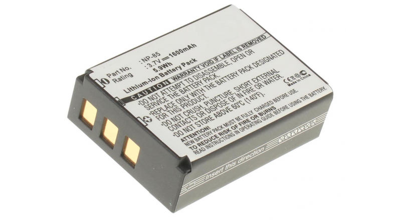 Аккумуляторная батарея iBatt iB-F151 для фотокамер и видеокамер FujiFilmЕмкость (mAh): 1600. Напряжение (V): 3,7