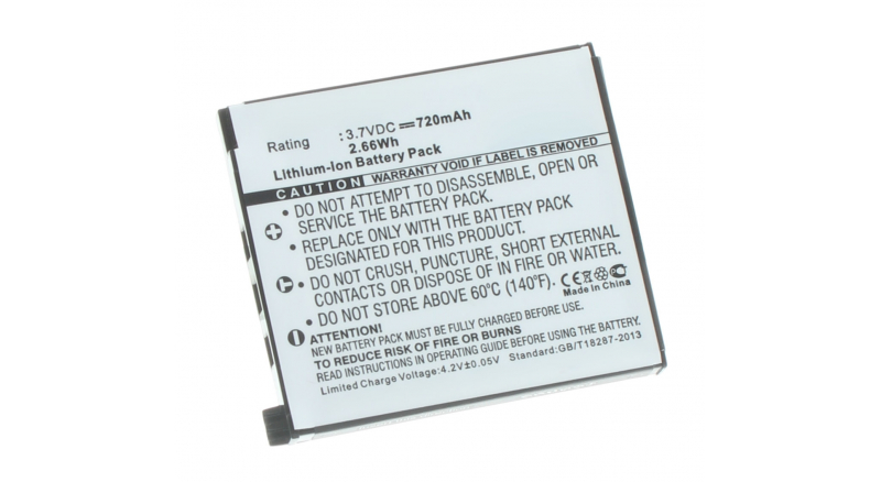Аккумуляторные батареи для фотоаппаратов и видеокамер Casio Exilim Card EX-S10SRЕмкость (mAh): 720. Напряжение (V): 3,7