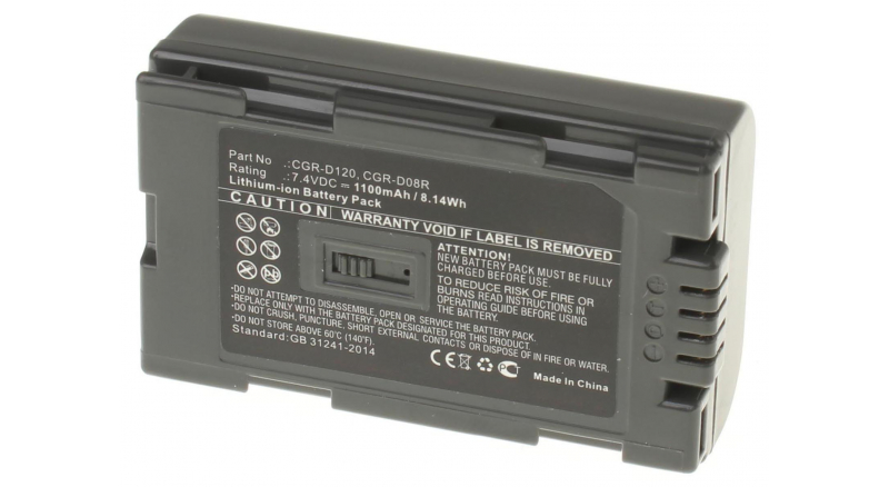 Аккумуляторные батареи для фотоаппаратов и видеокамер Panasonic AG-DVX100BEЕмкость (mAh): 1100. Напряжение (V): 7,4