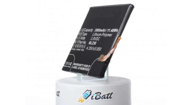 Аккумуляторная батарея iBatt iB-M966 для телефонов, смартфонов LenovoЕмкость (mAh): 3000. Напряжение (V): 3,8