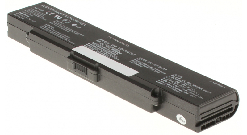 Аккумуляторная батарея для ноутбука Sony VAIO VGN-CR120E/W. Артикул iB-A581.Емкость (mAh): 4400. Напряжение (V): 11,1