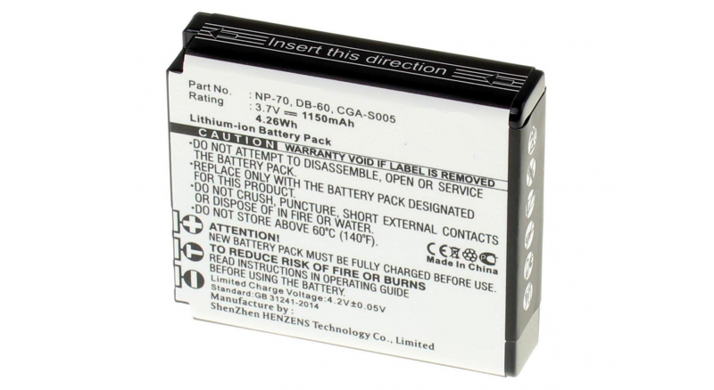 Аккумуляторная батарея BP-DC4-J для фотоаппаратов и видеокамер FujiFilm. Артикул iB-F148.Емкость (mAh): 1150. Напряжение (V): 3,7