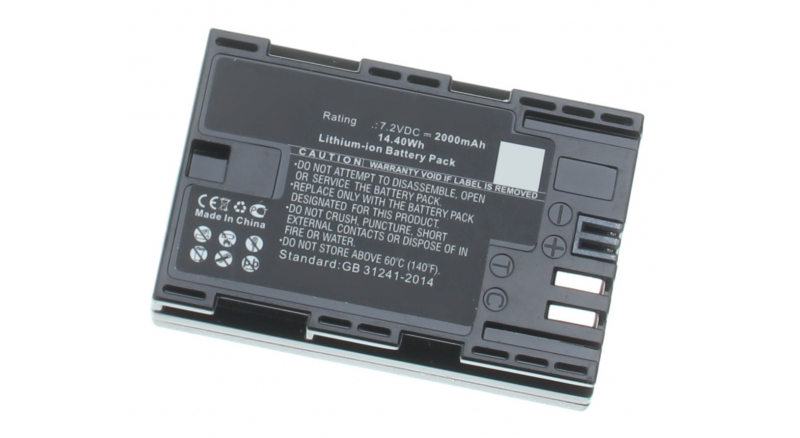 Аккумуляторная батарея LP-E6N для фотоаппаратов и видеокамер Canon. Артикул iB-F450.Емкость (mAh): 2000. Напряжение (V): 7,2