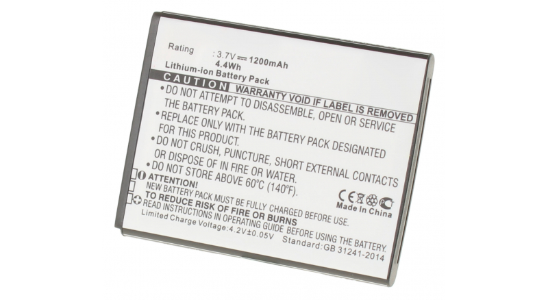 Аккумуляторная батарея для телефона, смартфона Samsung SPH-D600. Артикул iB-M1025.Емкость (mAh): 1200. Напряжение (V): 3,7