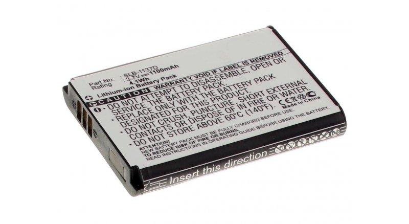 Аккумуляторные батареи для фотоаппаратов и видеокамер Samsung Digimax NV40Емкость (mAh): 1100. Напряжение (V): 3,7