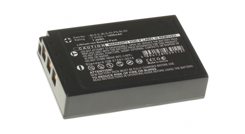 Аккумуляторные батареи для фотоаппаратов и видеокамер Olympus E-PL7Емкость (mAh): 1000. Напряжение (V): 7,4