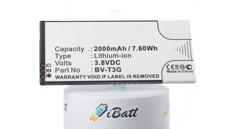 Аккумуляторная батарея iBatt iB-M2372 для телефонов, смартфонов MicrosoftЕмкость (mAh): 2000. Напряжение (V): 3,8