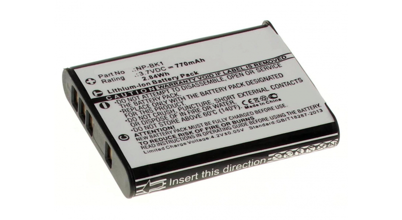 Аккумуляторные батареи для фотоаппаратов и видеокамер Sony Cyber-shot DSC-W190/RЕмкость (mAh): 770. Напряжение (V): 3,7