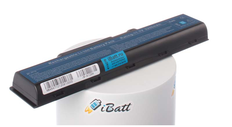 Аккумуляторная батарея для ноутбука Gateway NV5212U. Артикул iB-A129H.Емкость (mAh): 5200. Напряжение (V): 11,1