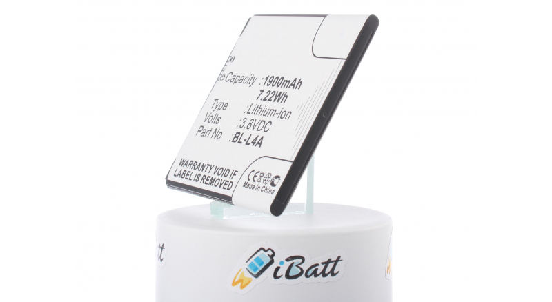 Аккумуляторная батарея iBatt iB-M901 для телефонов, смартфонов NokiaЕмкость (mAh): 1900. Напряжение (V): 3,8