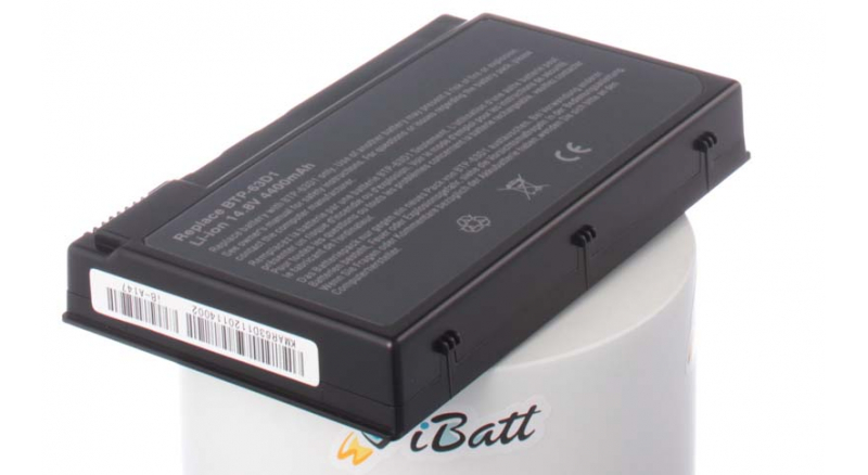 Аккумуляторная батарея для ноутбука Acer TravelMate 2413LC. Артикул iB-A147.Емкость (mAh): 4400. Напряжение (V): 14,8