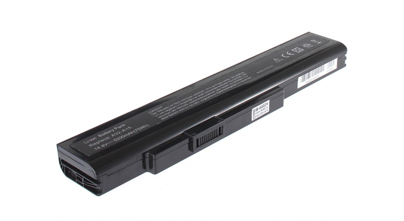 Аккумуляторная батарея для ноутбука MSI CX640DX-696. Артикул iB-A832H.Емкость (mAh): 5200. Напряжение (V): 14,8