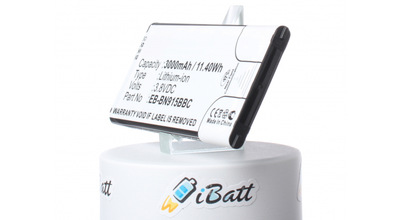 Аккумуляторная батарея EB-BN915BBE для телефонов, смартфонов Samsung. Артикул iB-M808.Емкость (mAh): 3000. Напряжение (V): 3,8