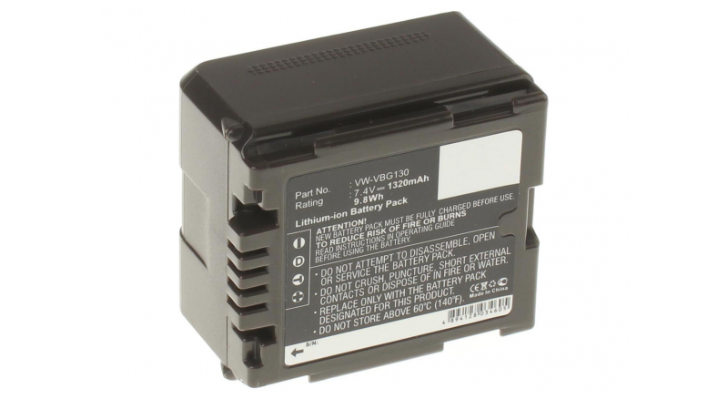 Аккумуляторные батареи для фотоаппаратов и видеокамер Panasonic HDC-SD5BNDLЕмкость (mAh): 1320. Напряжение (V): 7,4