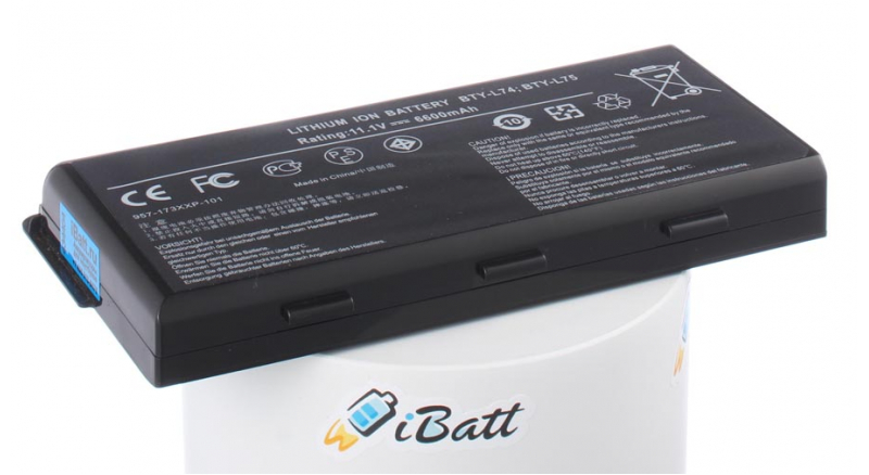 Аккумуляторная батарея для ноутбука MSI Megabook CR610. Артикул iB-A441.Емкость (mAh): 6600. Напряжение (V): 11,1