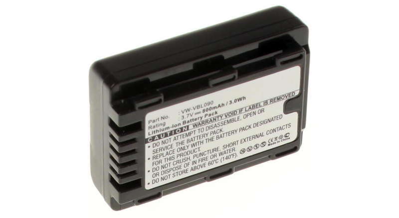 Аккумуляторные батареи для фотоаппаратов и видеокамер Panasonic HDC-HS60KЕмкость (mAh): 800. Напряжение (V): 3,7