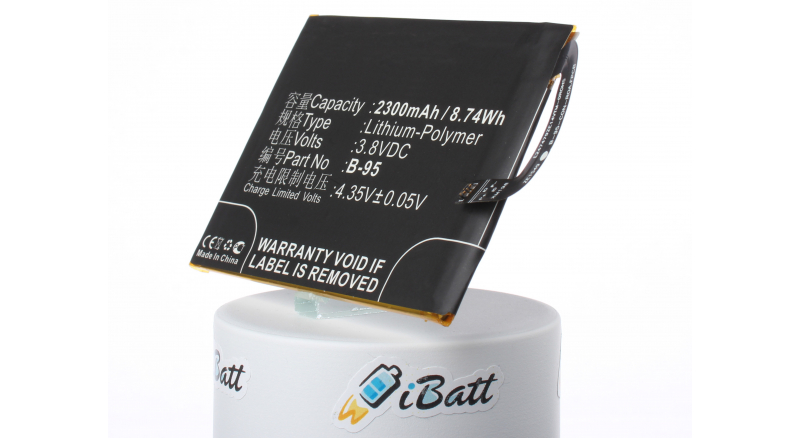 Аккумуляторная батарея iBatt iB-M1386 для телефонов, смартфонов BBKЕмкость (mAh): 2300. Напряжение (V): 3,8