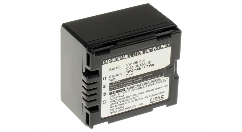 Аккумуляторная батарея CGA-DU31 для фотоаппаратов и видеокамер Panasonic. Артикул iB-F459.Емкость (mAh): 1050. Напряжение (V): 7,4