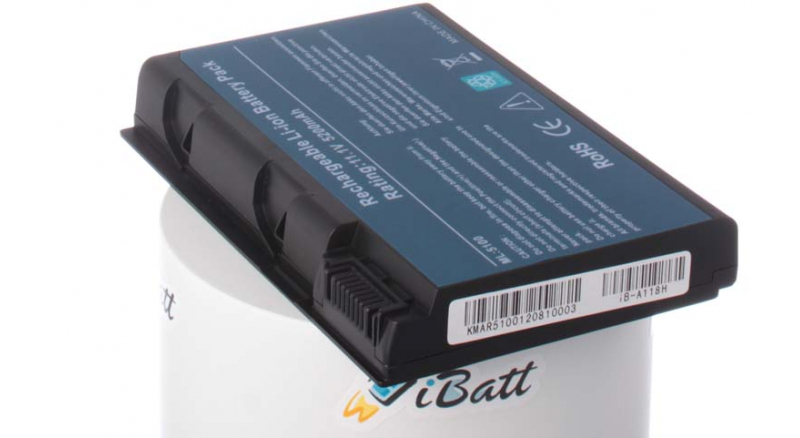 Аккумуляторная батарея для ноутбука Acer Aspire 5102NWLMi. Артикул iB-A118H.Емкость (mAh): 5200. Напряжение (V): 11,1