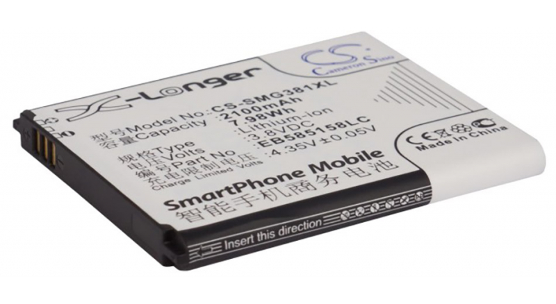 Аккумуляторная батарея для телефона, смартфона Samsung SM-G3819. Артикул iB-M637.Емкость (mAh): 2100. Напряжение (V): 3,8