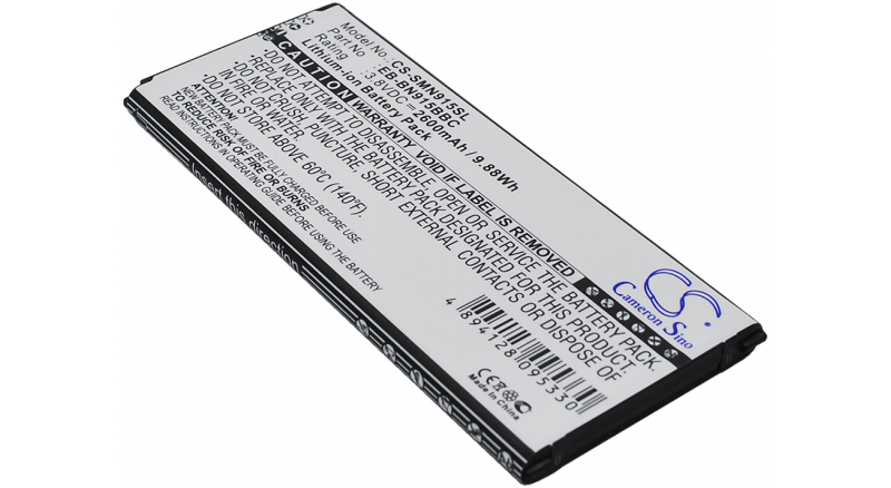 Аккумуляторная батарея для телефона, смартфона Samsung SM-N915D. Артикул iB-M1152.Емкость (mAh): 2600. Напряжение (V): 3,8