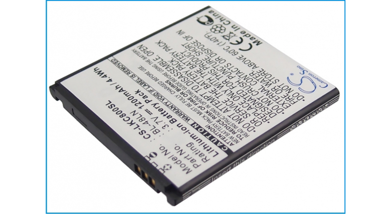 Аккумуляторная батарея для телефона, смартфона LG C800DG. Артикул iB-M435.Емкость (mAh): 1200. Напряжение (V): 3,7