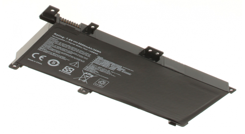 Аккумуляторная батарея для ноутбука Asus X556UB. Артикул iB-A1154.Емкость (mAh): 5000. Напряжение (V): 7,6